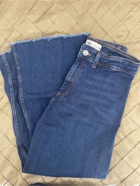 Zara marine high rise wide leg jeans